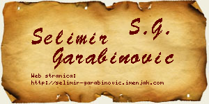 Selimir Garabinović vizit kartica